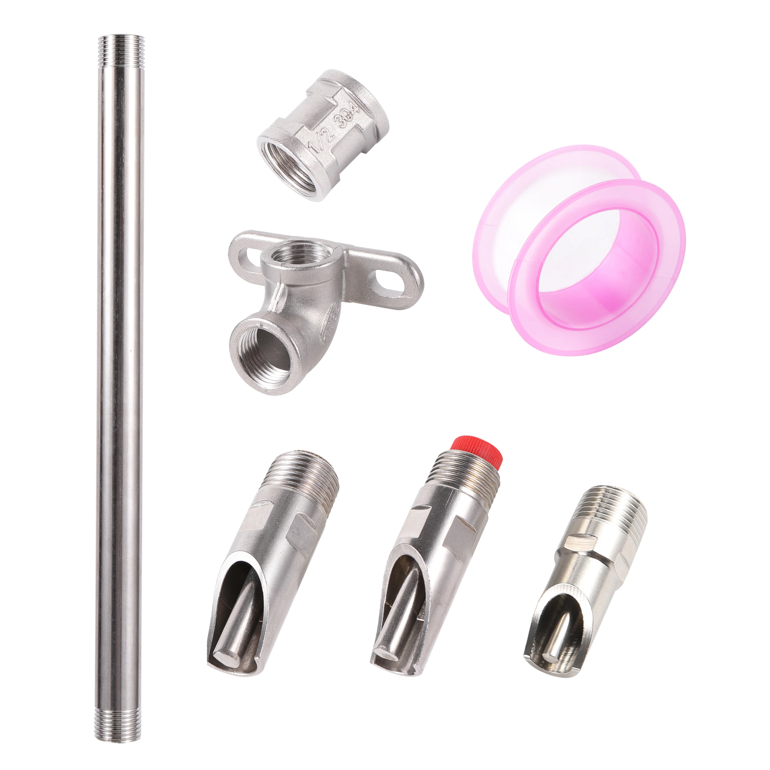 Kit de boquillas para bebedero de cerdo, bebedero automático de acero inoxidable, interfaz roscada de 1/2 ", accesorios de agua potable para ganado