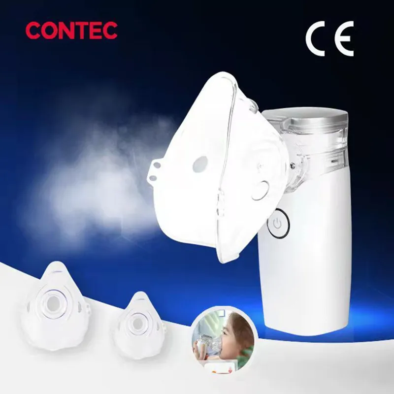 CONTEC-nebulizador ultrasónico silencioso para niños y adultos, nebulizador de malla portátil de mano para veterinaria, humano y veterinario - imagen 2