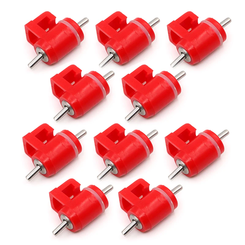 Bebederos de codorniz y pollo de 16 piezas, bebederos de bolas de acero de color rojo, alimentador de patos, ganso y loros, suministros para aves de corral, vasos para beber - imagen 5