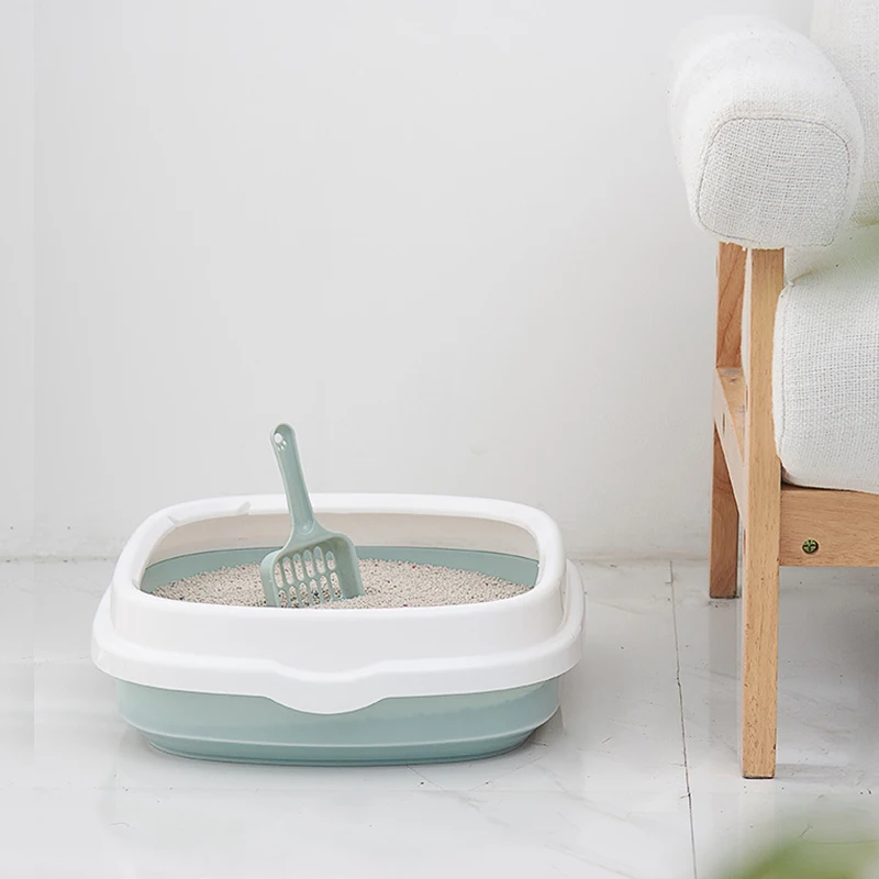 Caja de arena para gatos y mascotas, inodoro desmontable de 3 colores, limpiador de caca de perro y gato, arenero, orinal con recogedor de inodoro para mascotas - imagen 5