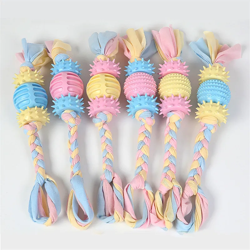 Juguete Goma Seguridad Perros Grandes Pequeños Resistente Mordeduras Interactivos Color Aleatorio