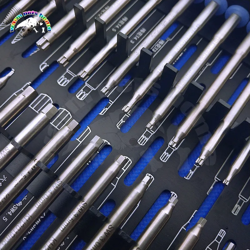 Kit de eliminación de tornillo roto ortopédico, instrumento quirúrgico ortopédico, Kit de eliminación de fijación interna, equipo veterinario - imagen 4