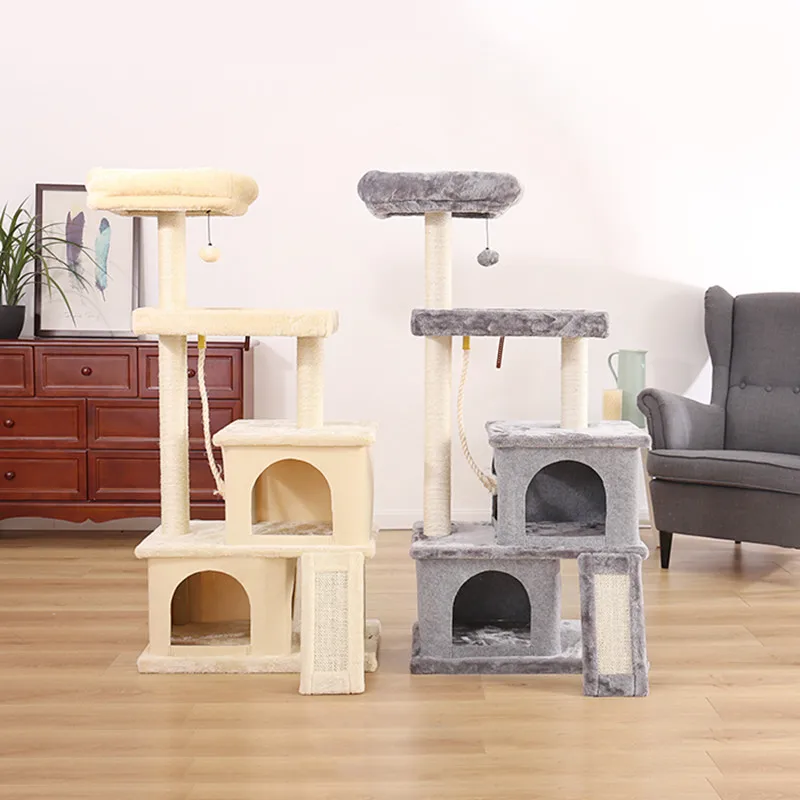 Torre de árbol para gatos grandes, muebles de condominio, poste para rascar, casa de juegos para gatitos, hamaca, perchas, plataforma, entrega rápida - imagen 4