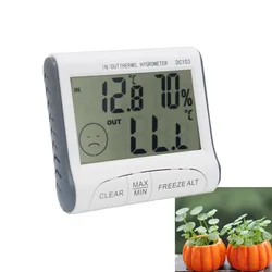 Termómetro higrómetro LCD para gatos y perros: interior/exterior