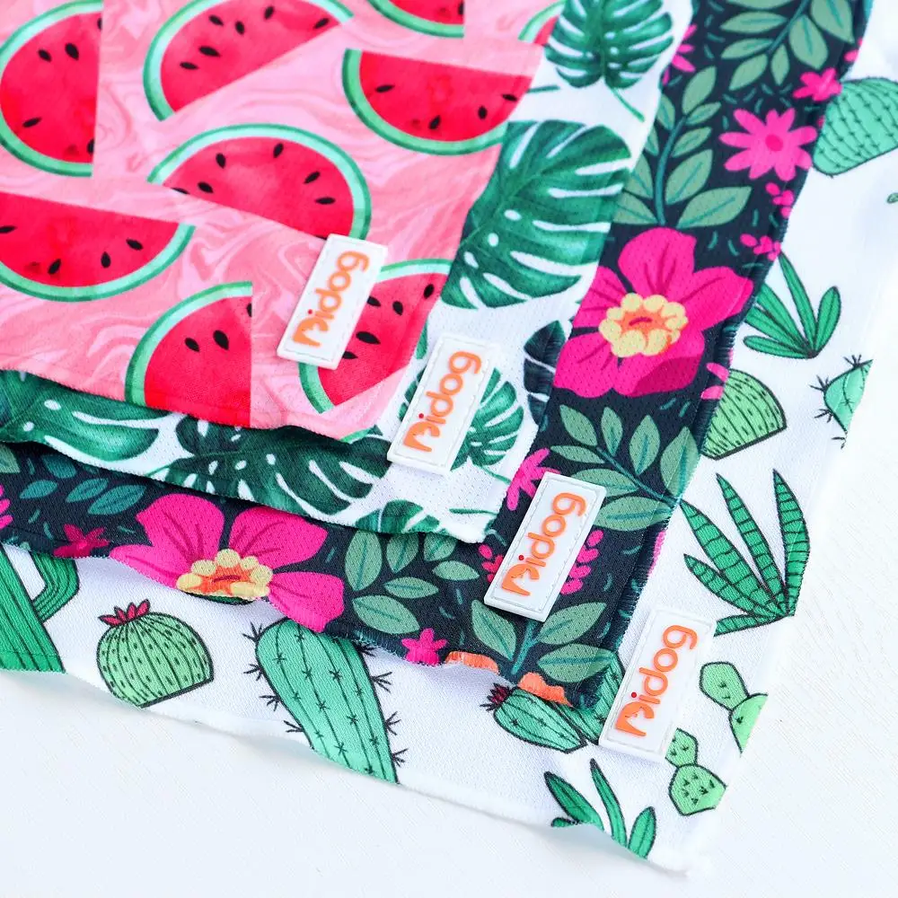 Pañuelos triangulares con Estampado de sandía para perro, bufandas triangulares de algodón para mascotas, Baberos suaves para cachorros, accesorios de pañuelo - imagen 4