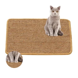 Almohadilla rascadora para gatos, almohadilla antideslizante de Sisal Natural para rascar gatos, para proteger muebles, patas, alfombras, sofá, Protector de juguete