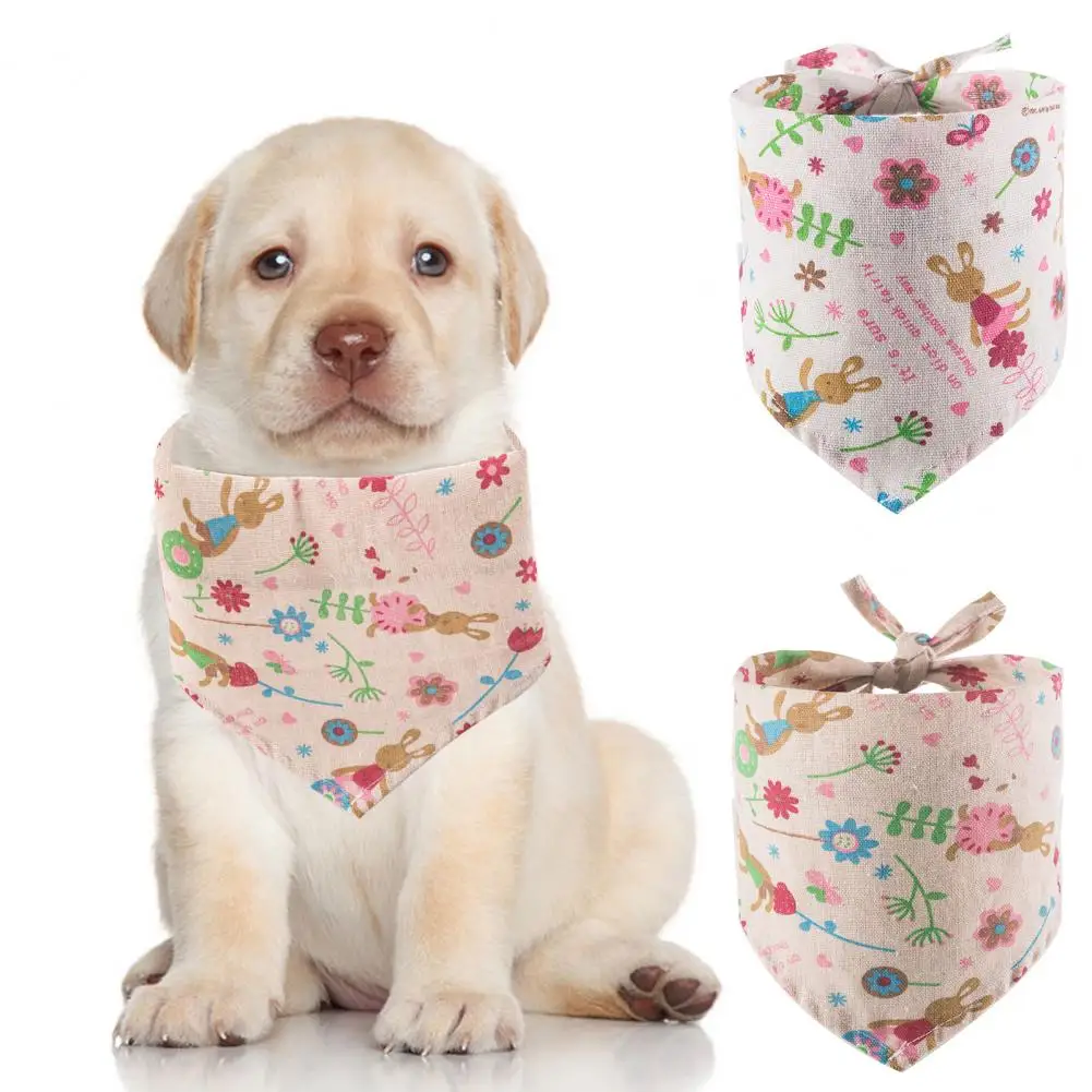 Babero con estampado de gato para cachorro, toalla de Saliva, bufanda triangular para mascotas, pañuelo para el cuello para mascotas - imagen 4