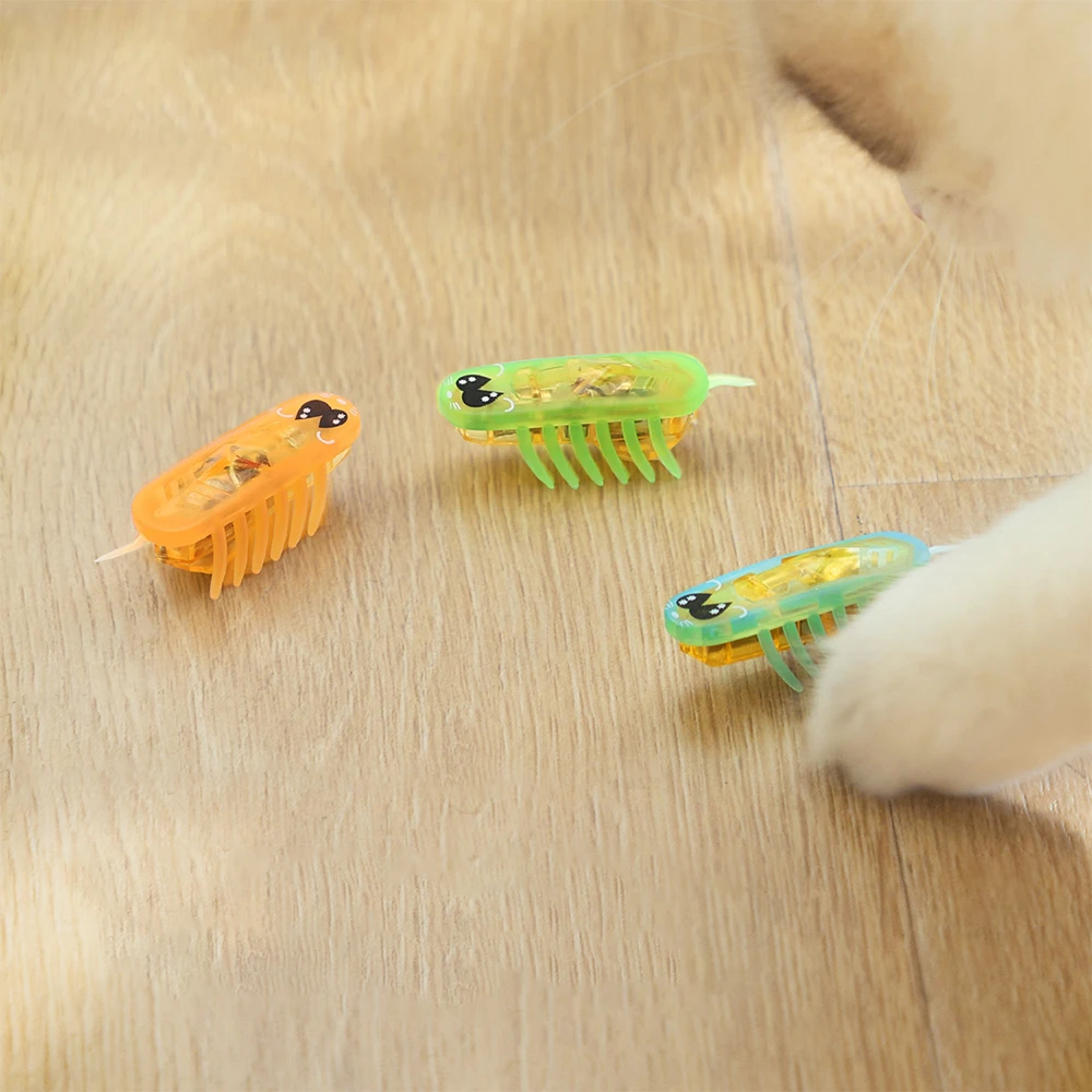 Juguete eléctrico móvil para gatos y cucarachas, juguete interactivo para gatitos, entrenamiento de caza, divertidos juguetes para mascotas con batería desmontable - imagen 2