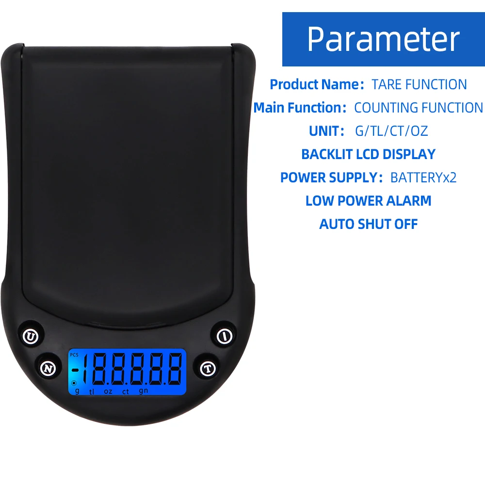 Mini báscula Digital de bolsillo de 200g y 0,01g, báscula electrónica con diamantes, joyería de oro, báscula de cocina con peso, unidad g/tl/ct/oz - imagen 5