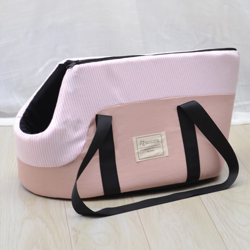 Bolsa transpirable para mascotas para perros y gatos pequeños, bandolera de viaje al aire libre, mochila ventilada, bolso plegable suave de un solo hombro - imagen 4