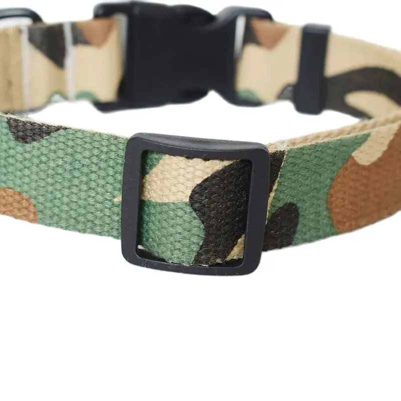 Collar de camuflaje amarillo para perros, Correa personalizada con placa de nombre grabada, suministros para mascotas, collar personalizado - imagen 4