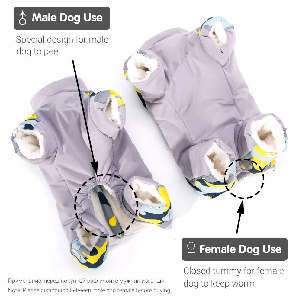 Ropa de invierno para perros, ropa impermeable hinchada para perros de nieve, ropa cálida para perros pequeños, ropa reflectante para perros Chihuahua Yorkie - imagen 3