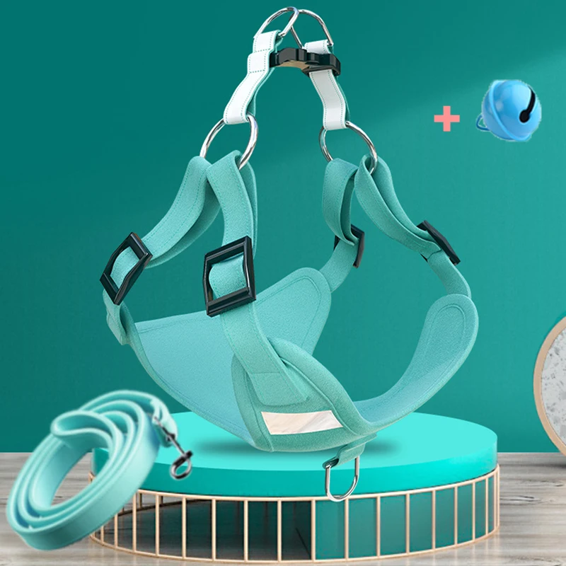 Arnés para perros pequeños con chaleco de pecho y correa a juego