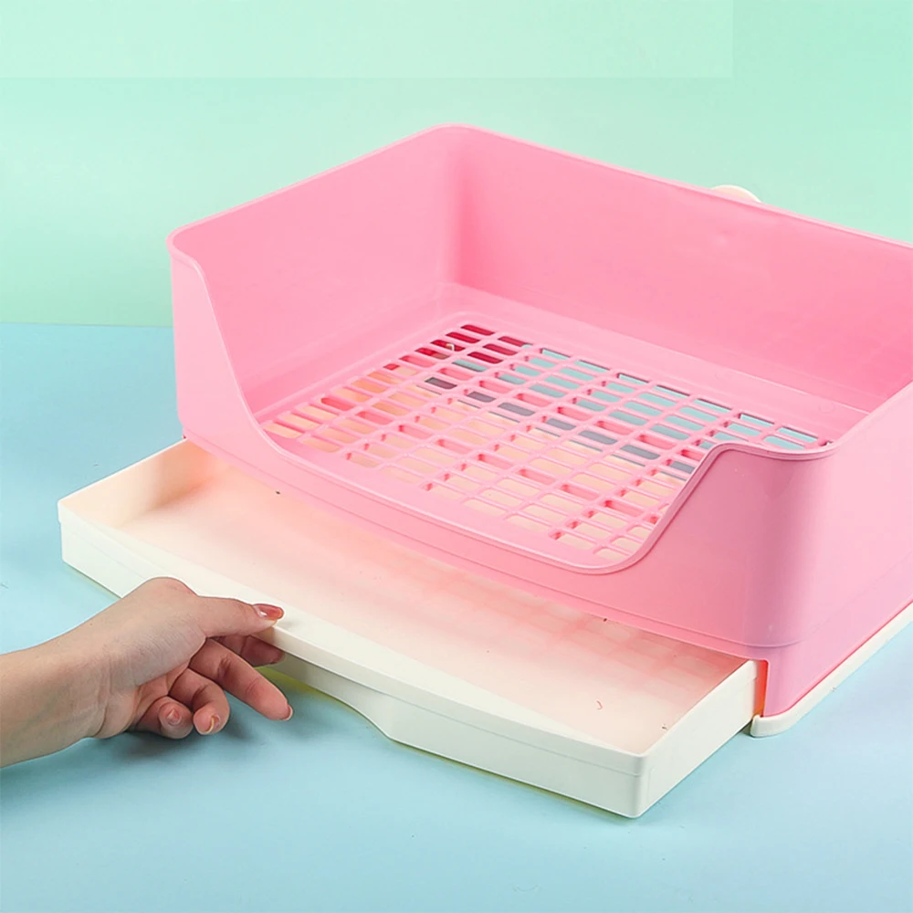 Inodoro de Cajón Grande para mascotas, inodoro antigiro fijo en jaula, conejillo de indias, hámster adulto, entrenador de orinal de fácil limpieza - imagen 2