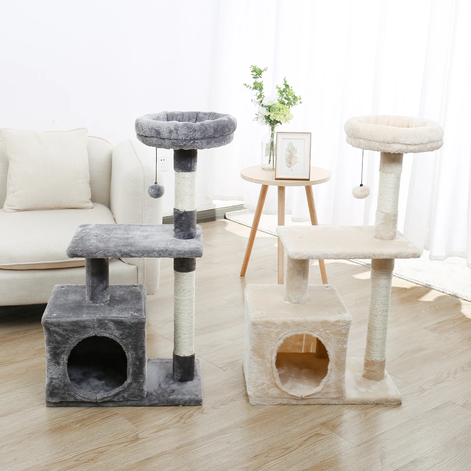 Torre de muebles de lujo para mascotas, torres de árbol para gatos, estante de escalada, apartamento, juego de Habitat, juguete de condominio, envío gratis - imagen 4