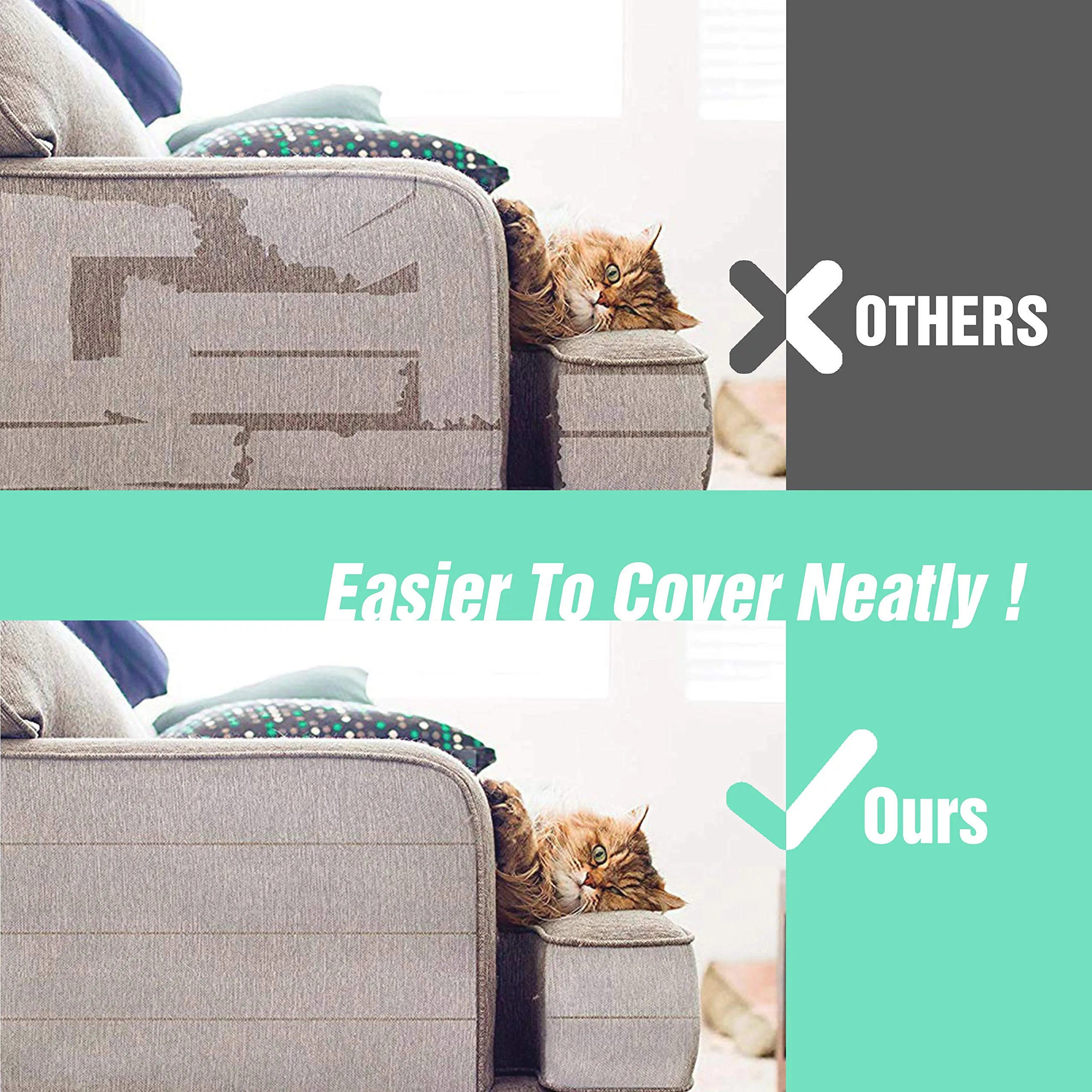 Rascador para gatos, cinta disuasoria para tren, Protector de muebles para gatos, Protector de sofá de doble cara, cinta adhesiva para patas de gato para muebles - imagen 3