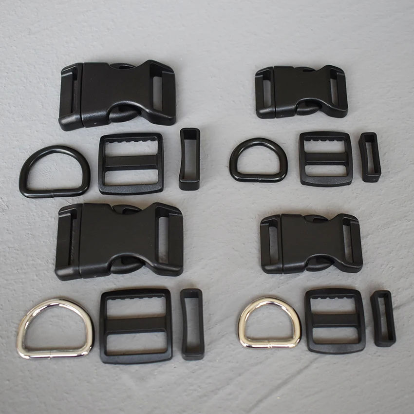 1 Juego de correa de hebilla de plástico de 20mm y 25mm, ajustador de hebilla rectangular para bolsa, Collar de perro mascota, accesorio de costura hecho a mano - imagen 5