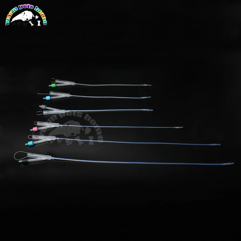 Catéter urinario canino bidireccional Foley con globo, cateteres para perros Foley de 2 vías, cateteres de orina de silicona, instrumento veterinario - imagen 5