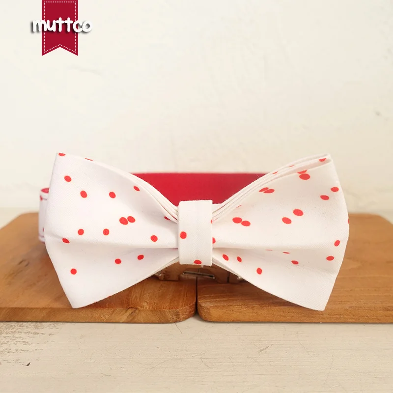 MUTTCO vende al por menor collar de perro de diseño propio THE RED INK hecho a mano de poliéster satinado y nailon 5 tamaños collar de perro UDC093 - imagen 5