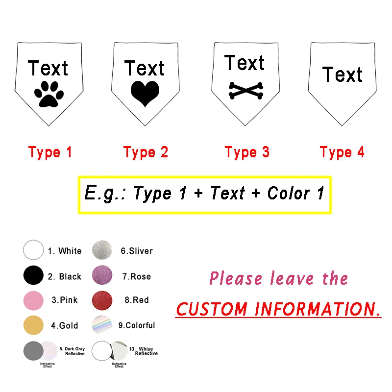 Bandana de algodón personalizada para perros pequeños y medianos, Collar personalizado, toalla para Saliva, accesorios para mascotas - imagen 3