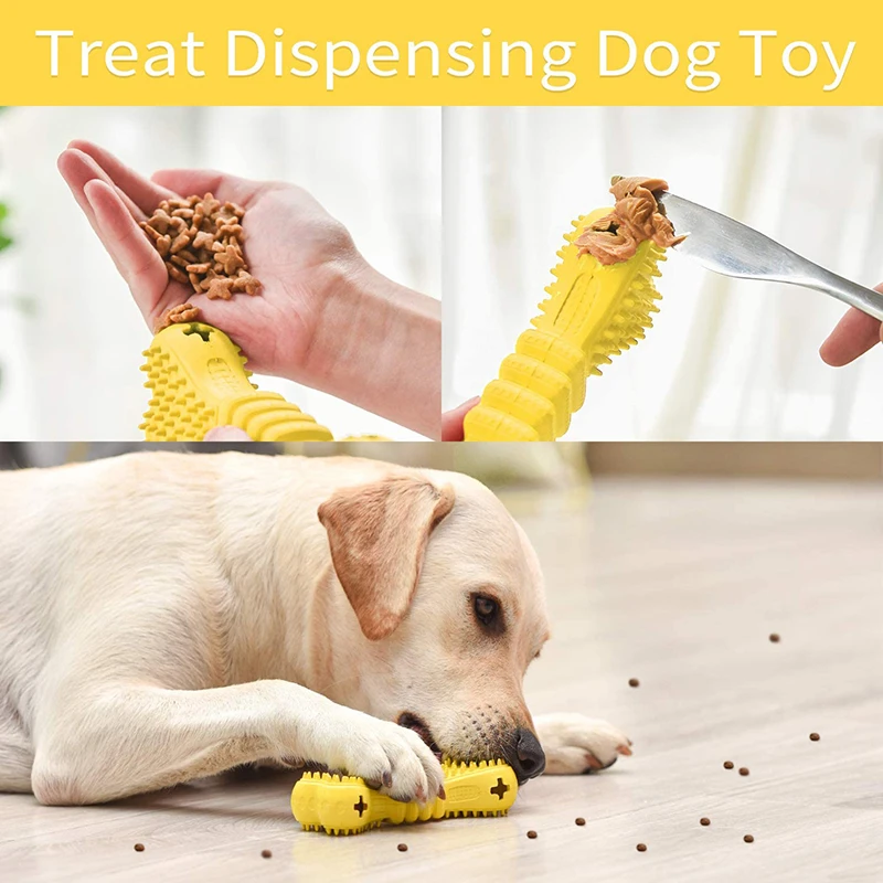 Benepaw-juguetes para masticar resistentes a las mordeduras para perros, juguetes interactivos seguros para mascotas, dispensadores de alimentos, juguetes de goma para perros pequeños, medianos y grandes, Limpieza de dientes - imagen 3