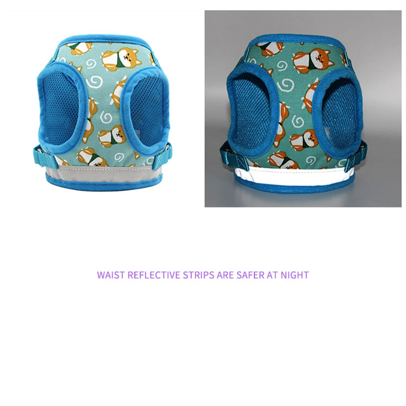 Arnés reflectante para perros, conjunto de correa de nailon para perros pequeños y medianos, chaleco acolchado y ajustable para todo tipo de clima - imagen 4