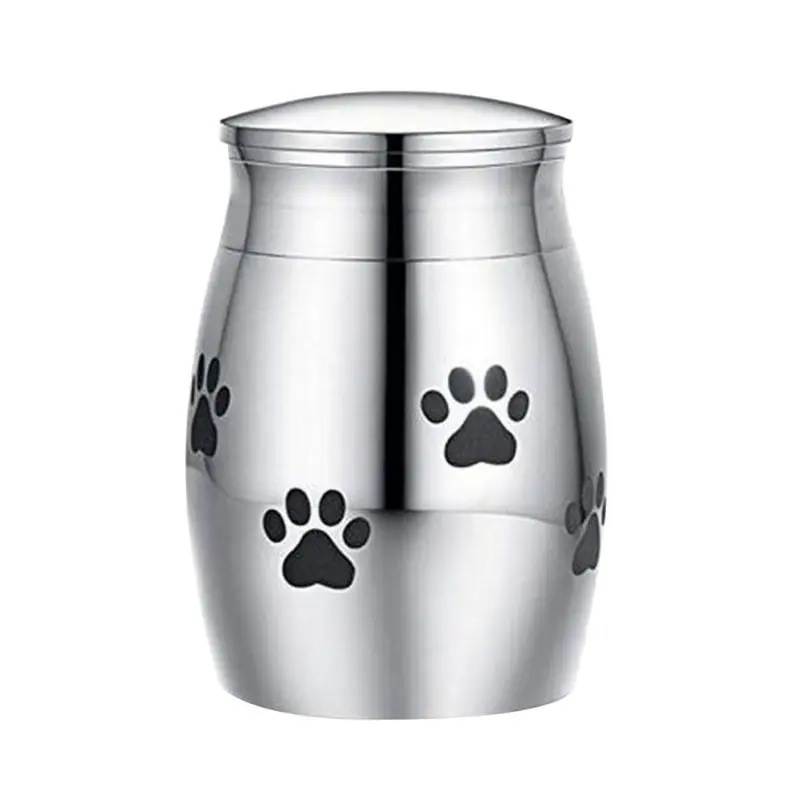 Urnas de cremación de mascotas, contenedor conmemorativo de cenizas de acero inoxidable, pata de cachorro, perro y gato, lugar de descanso perfecto, casetes, 5 colores - imagen 2