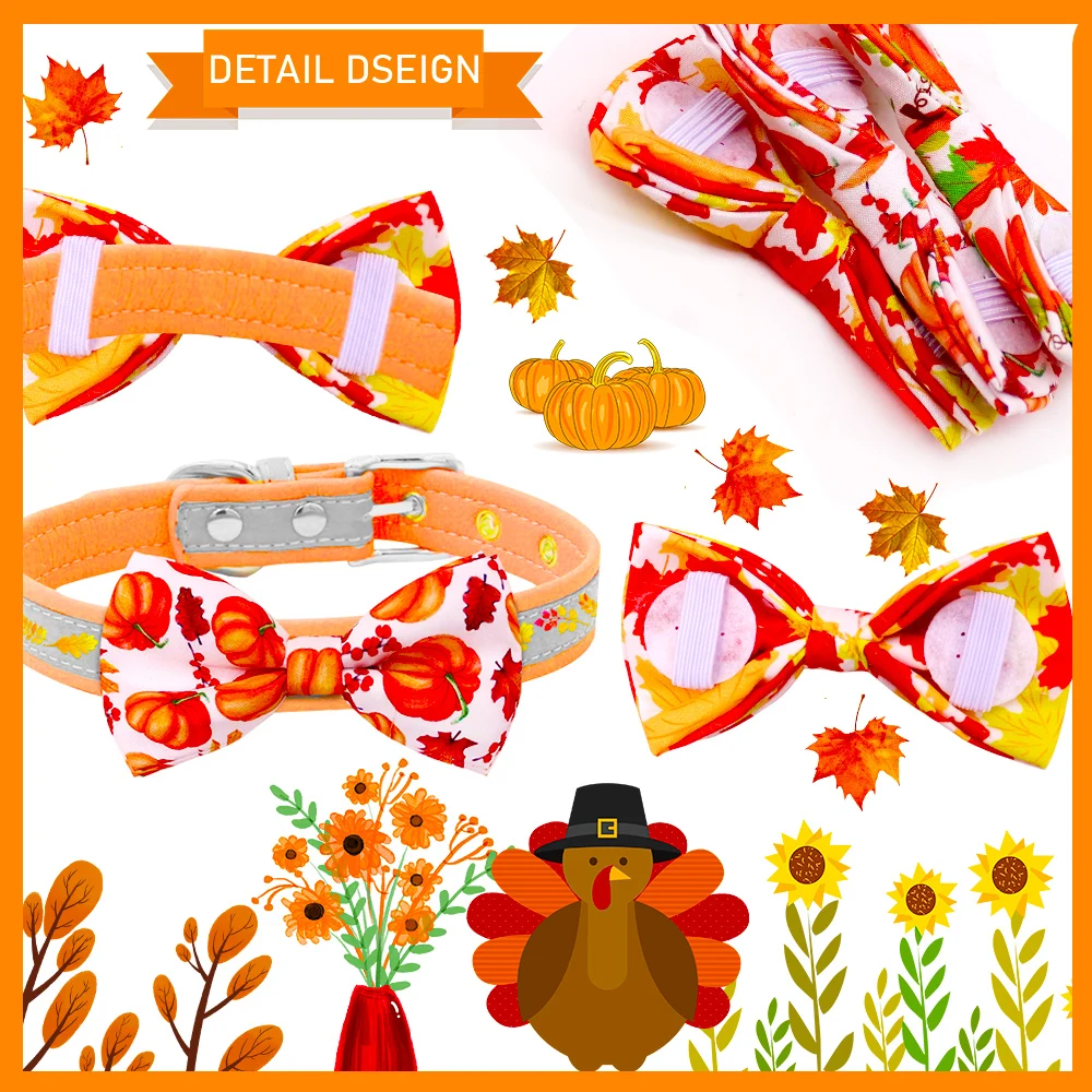 50/100 Uds. Accesorios para perros de otoño, pajarita para perros, suministros para mascotas de Acción de Gracias, pajaritas para perros, pajarita móvil para perros, dijes para Collar - imagen 4