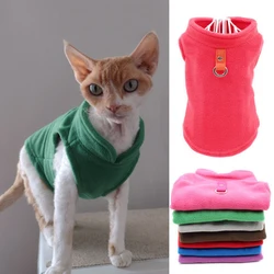 Suéter suave de invierno forrado para gatos pequeños y medianos