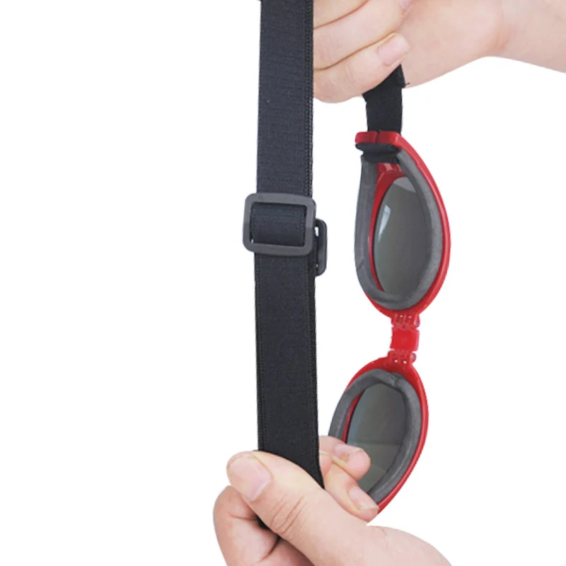 Gafas de sol acolchadas ajustables para perros medianos, accesorios plegables para mascotas, gafas de motocicleta, suministros para perros - imagen 5