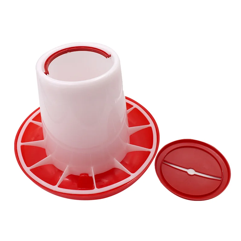 Barril alimentador de aves de corral, 2 piezas, 6Kg, fuente de tierra de pato, cubo alimentador de codorniz, suministros de herramientas de alimentación de aves de corral - imagen 5