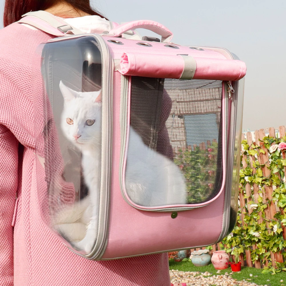 Mochila transpirable para mascotas, bolsa de transporte portátil para perros y gatos, bolsa de viaje al aire libre para Yorkie y Chihuahua - imagen 2