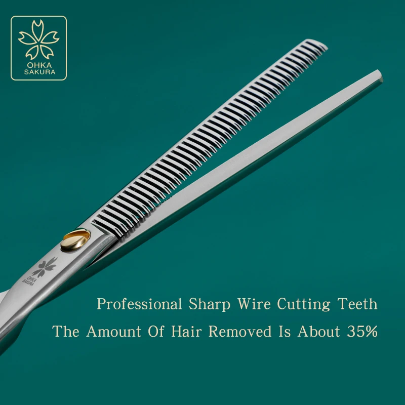 Tijeras de dientes pequeños refinadas de Taiwán, Material japonés Vg10 de 6 pulgadas para depilación, adelgazamiento del 35%, tienda de mascotas, corte de pelo de esteticista - imagen 4