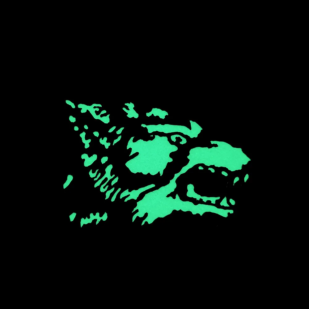 Parche IR con cabeza de lobo, insignia para brazalete, pegatina, aplique, adorno que brilla en la oscuridad, parches reflectantes tácticos militares - imagen 3
