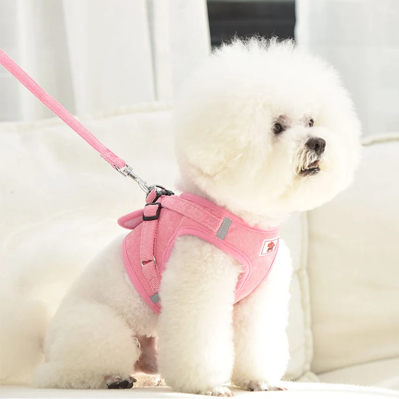 Arnés ajustable sin tirones para perro, Collar personalizado para cachorro y gato, accesorios para Pug, chaleco, Chihuahua, Beagle para perros pequeños - imagen 4