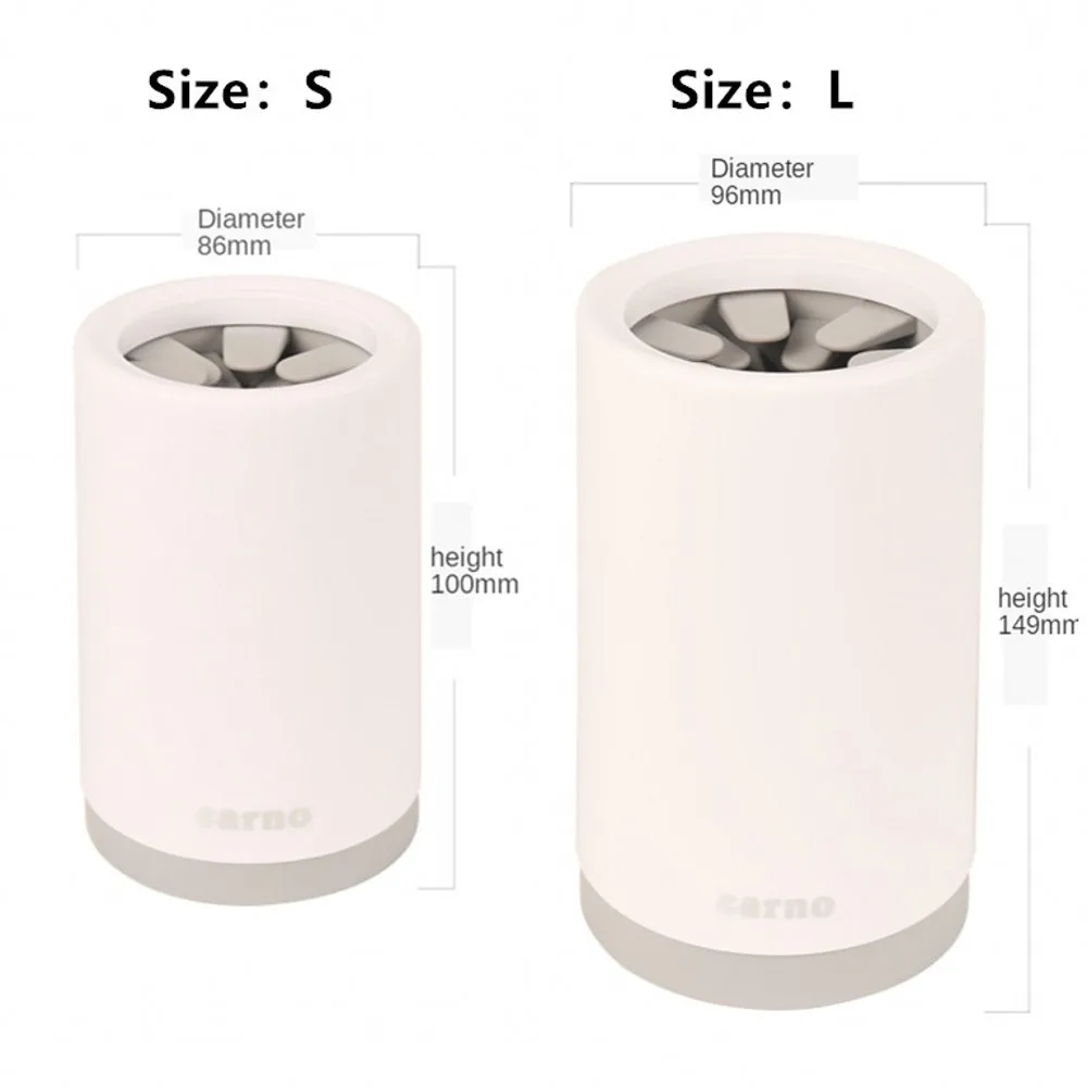 Taza limpiadora de pies de perro, peines de silicona suave, taza limpiadora de pata de gato y cachorro, herramienta de limpieza portátil para perros medianos y grandes - imagen 5