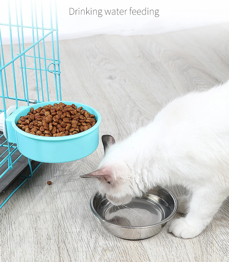 Cuenco antideslizante para perros y gatos, alimentador automático de agua potable de acero inoxidable, suministros para mascotas, platos de alimentación S/L, 3 colores - imagen 3