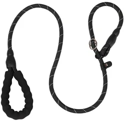 Correa reflectante de nailon con collar ajustable 2 en 1 para perro