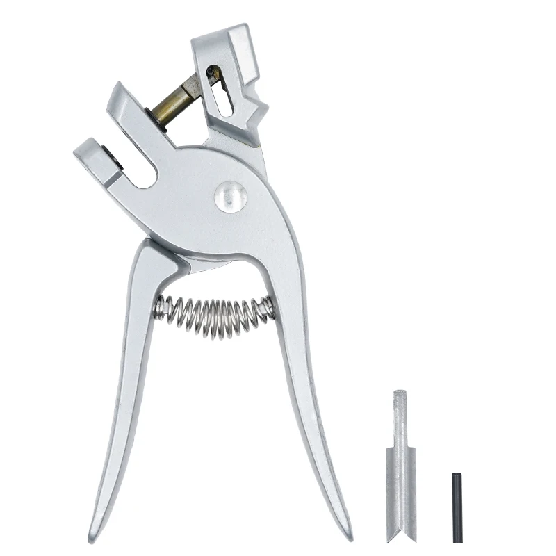 Etiquetas de oreja de animales, alicates de perforación, abrazaderas de agujero para ganado, ovejas, cerdo, caballo, identificación de animales, equipo de acero inoxidable para granja, 8 Mm - imagen 2