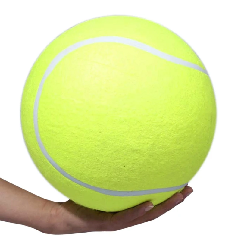 Pelota de tenis de gran tamaño para perros y mascotas, 20,5 cm de entrenamiento de juguete, pelotas hinchables gigantes de goma para masticar, diversión para cachorros grandes - imagen 5