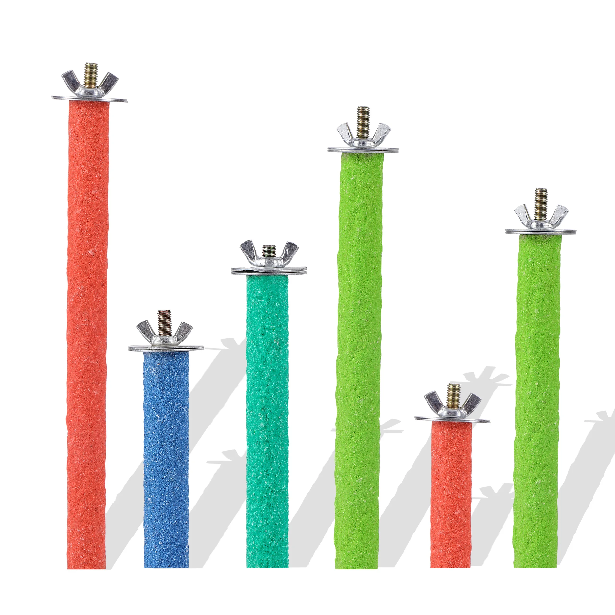 Palo de pie de loro colorido, garra de pájaro no tóxica, respetuoso con el medio ambiente, creativo, reutilizable, duradero, divertido, decoración de jaula portátil - imagen 2