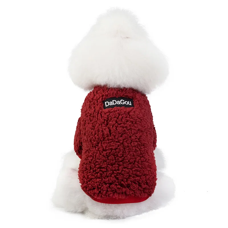 Abrigo de terciopelo de 2 patas para perros, chaqueta de invierno para mascotas, ropa de lana para Chihuahua, camisa para perros pequeños y medianos - imagen 3