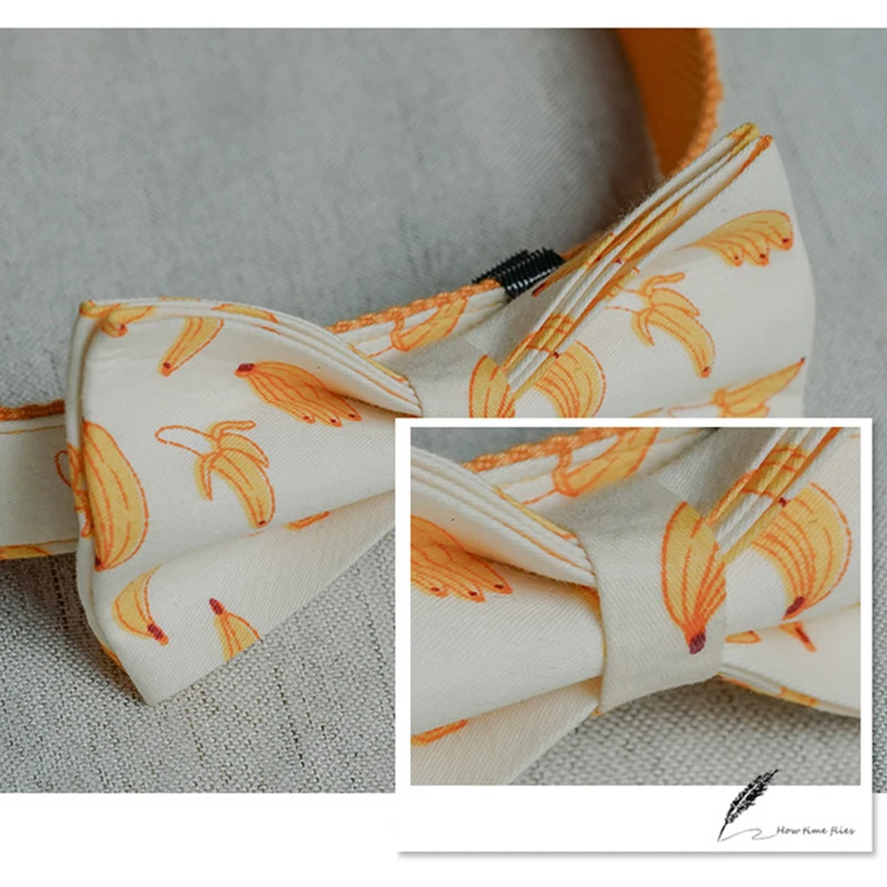 Collar de diseño personalizado para perro, conjunto de Collar y correa para perro, plátano amarillo, pajarita, correa a juego, hebilla dorada - imagen 3