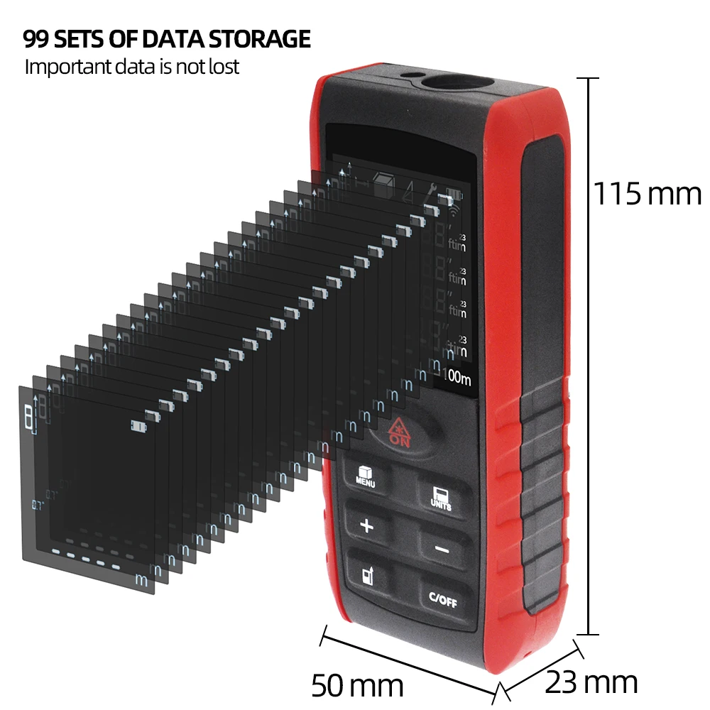 Telémetro láser profesional 40M 60M 80M 100M medidor de distancia láser Trena telémetro de cinta láser regla de dispositivo de medida de construcción - imagen 3