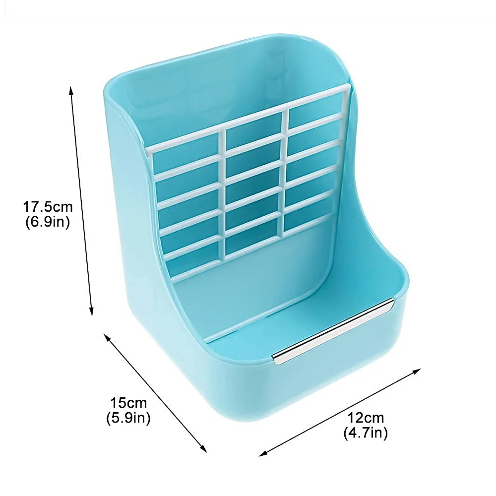Alimentador de conejo, heno, hierba, cuenco, caja colgante, estante de Guinea, accesorios de heno - imagen 5
