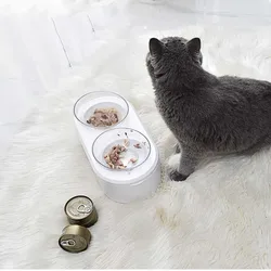 Comedero y bebedero doble para perro y gato – Soporte antivuelco