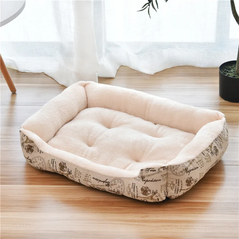 Cama para perros y mascotas, cojín para cachorros, perrera para gatos y cachorros de talla grande, cestas suaves para perros pequeños y grandes, sofá suave, almohadilla para animales - imagen 3