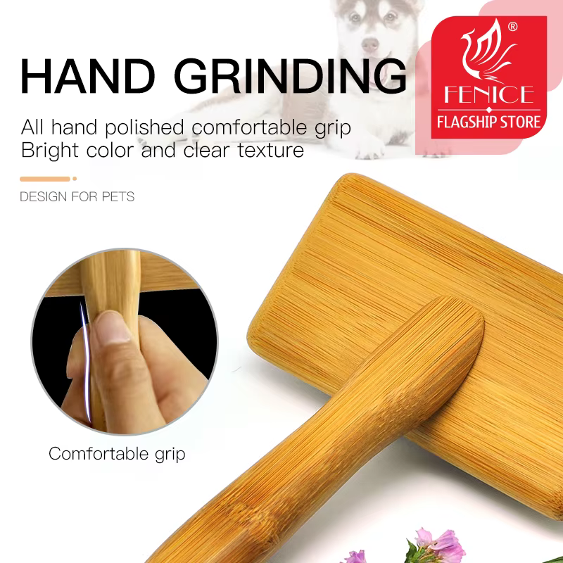 Fenice-cepillo de peine para perros y gatos, herramienta de aseo de belleza para mascotas, aguja de nudo abierto, removedor de pelo de mascotas - imagen 4