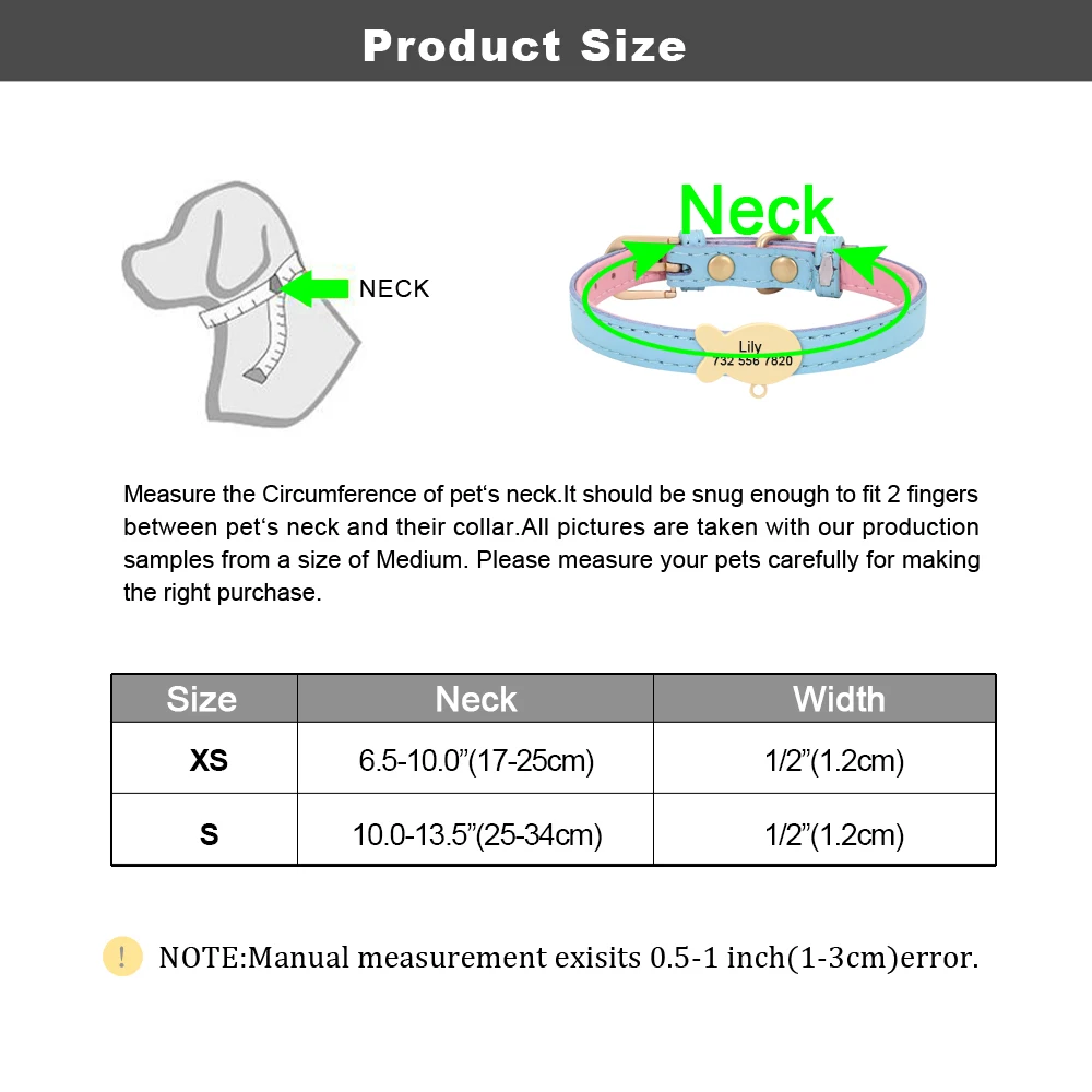 Collar personalizado mascotas - Vista lateral diseño completo