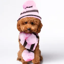 Gorro y bufanda de invierno para perros pequeños, Chihuahua